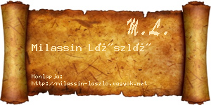 Milassin László névjegykártya