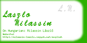 laszlo milassin business card