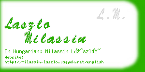 laszlo milassin business card
